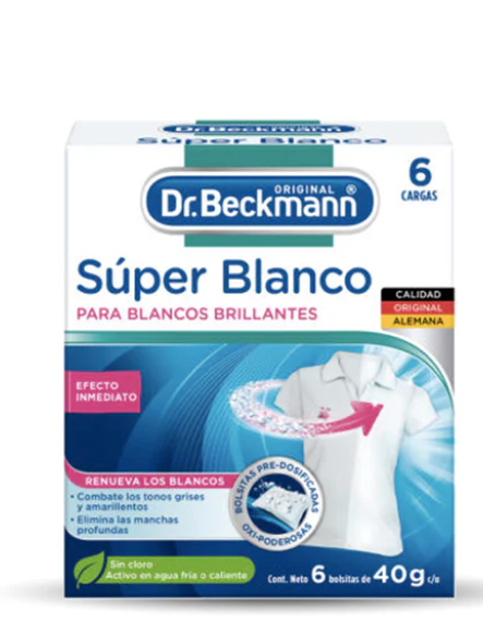 Super Blanco Blanqueador Intensivo 6 sobres Dr. Beckmann