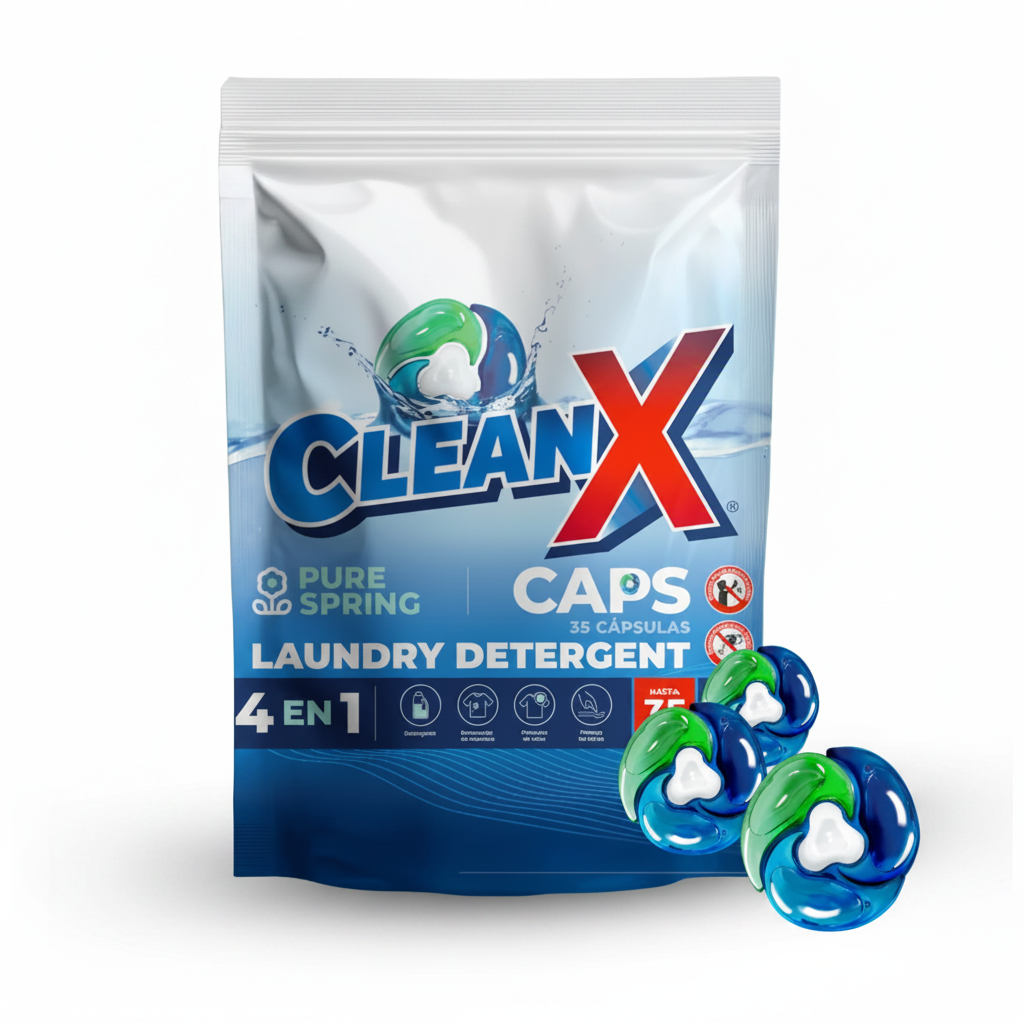 CLEAN X Detergente En Capsulas4 En 1 35 Capsulas