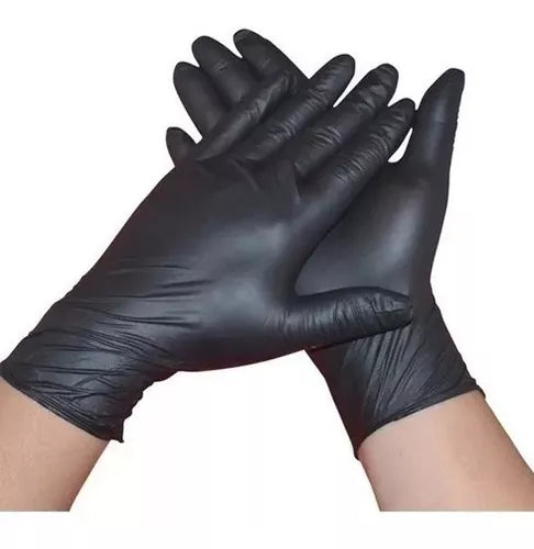 GUANTES DE NITRILO NEGRO TALLA L VIKLINE CLEAN 100 UNIDADES