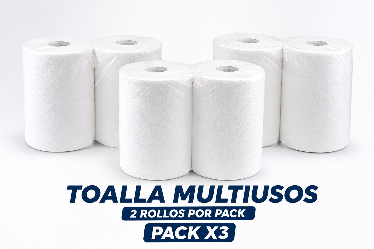 CYL Toalla Papel 2 Rollos 250 mts Pack de 3