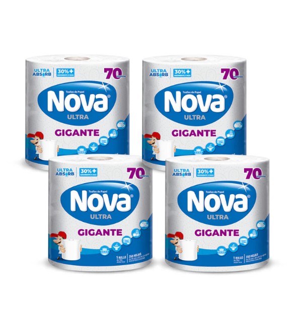 Nova Toalla Pack de 4 unidades 70 mts gigante