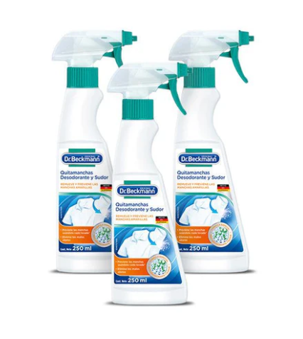 Dr. Beckmann Quitamanchas Desodorante y Sudor 3 x 250 cc