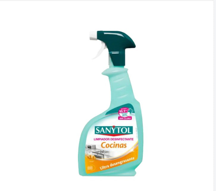 Sanytol Spray Limpiador Desinfectante de Cocina ultra desengrasante 500 ml