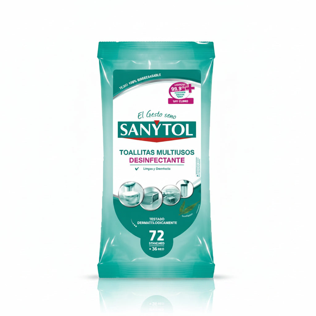SANYTOL Toallitas Desinfectantes Multiusos Esencia Eucalipto 72U