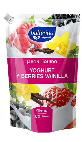 BALLERINA Jabón Líquido Yoghurt Berries Vainilla 650ml