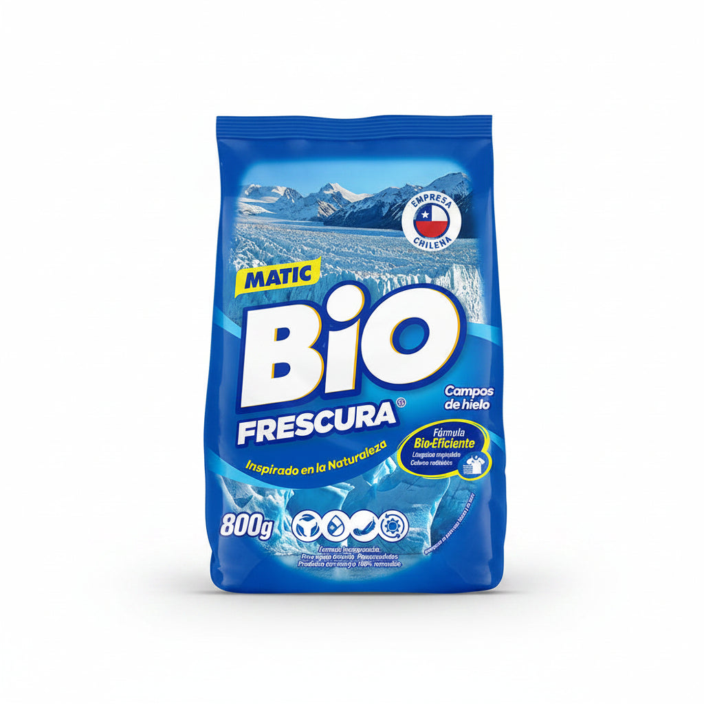 BIO FRESCURA Detergente En Polvo Esencia Campos de Hielo 800gr