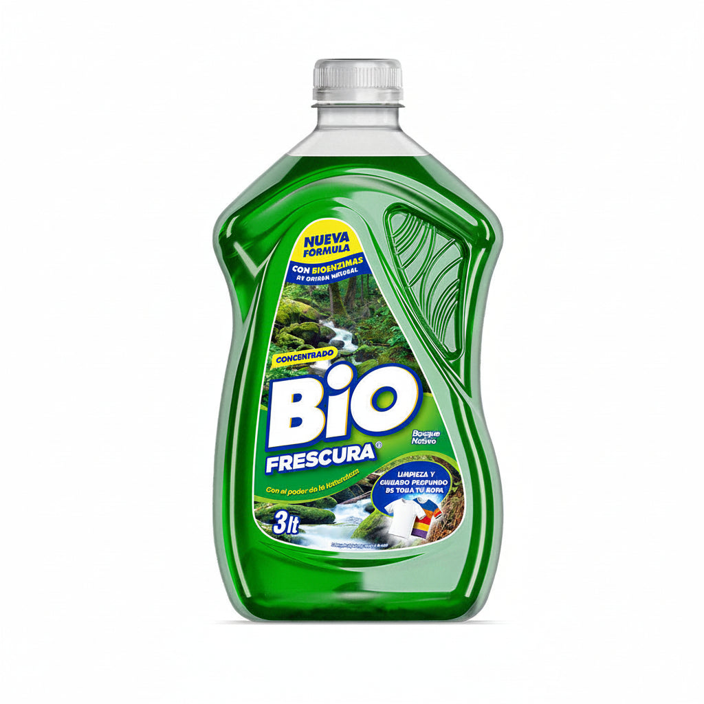 BIO FRESCURA Detergente Liquido Esencia Bosque Nativo 3L