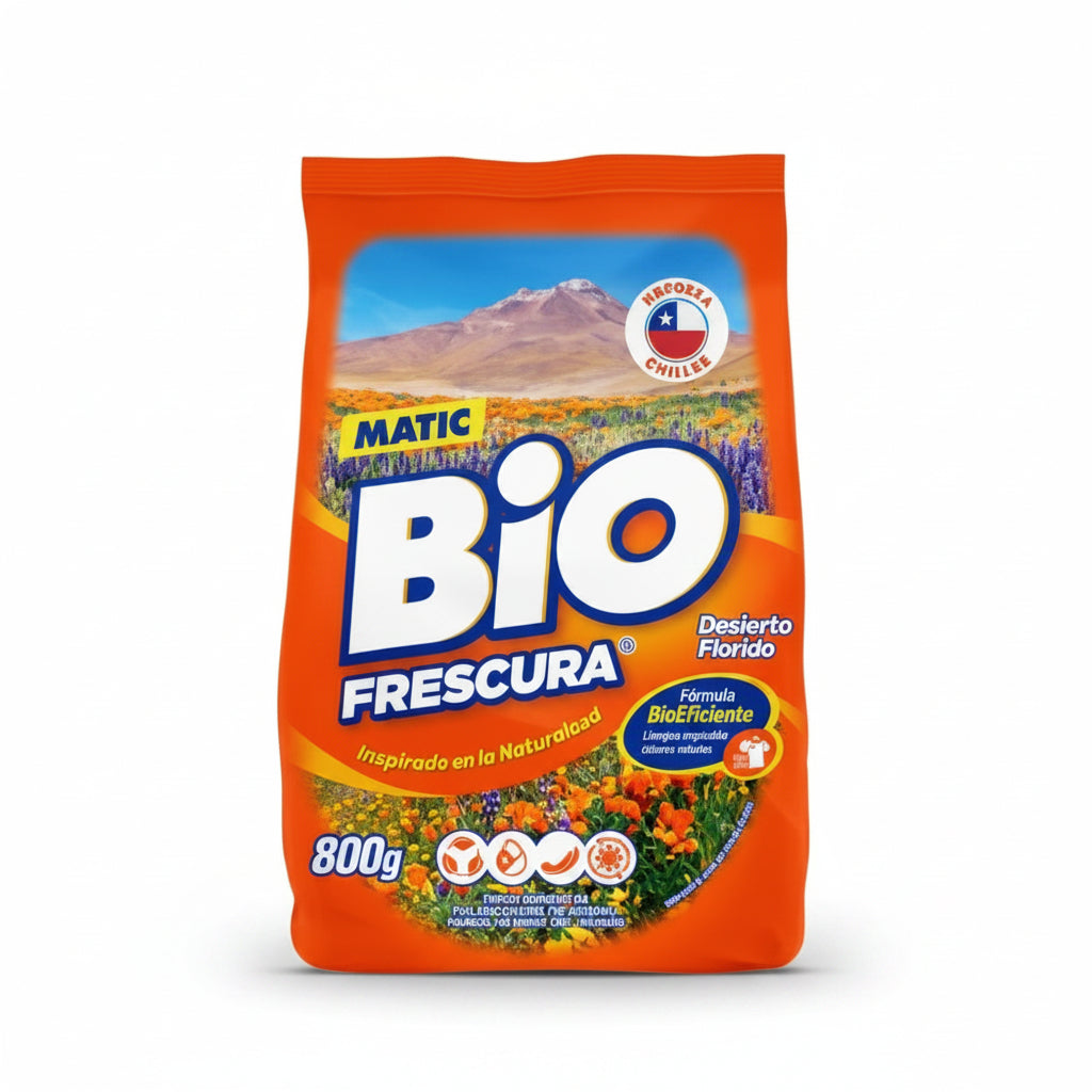 BIO FRESCURA Detergente en Polvo Esencia Desierto Florido 800g