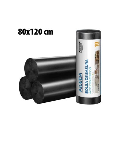 Bolsa De Basura 80x120 Cm Grande 10 Un AILEDA