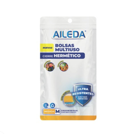 Bolsa Uso Hermético Mediana Aileda 25 Unidades - Talla M