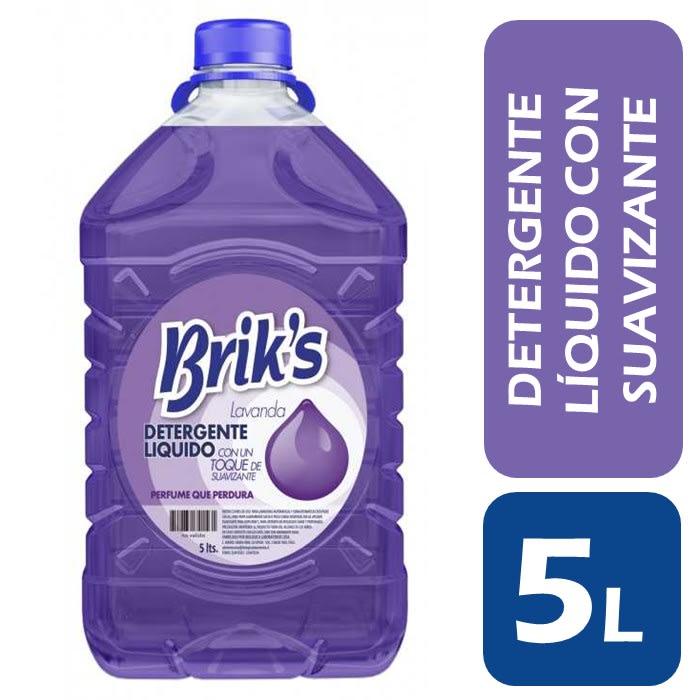 Detergente BRIK'S - Aromas Que Perduran morado de 5 litros
