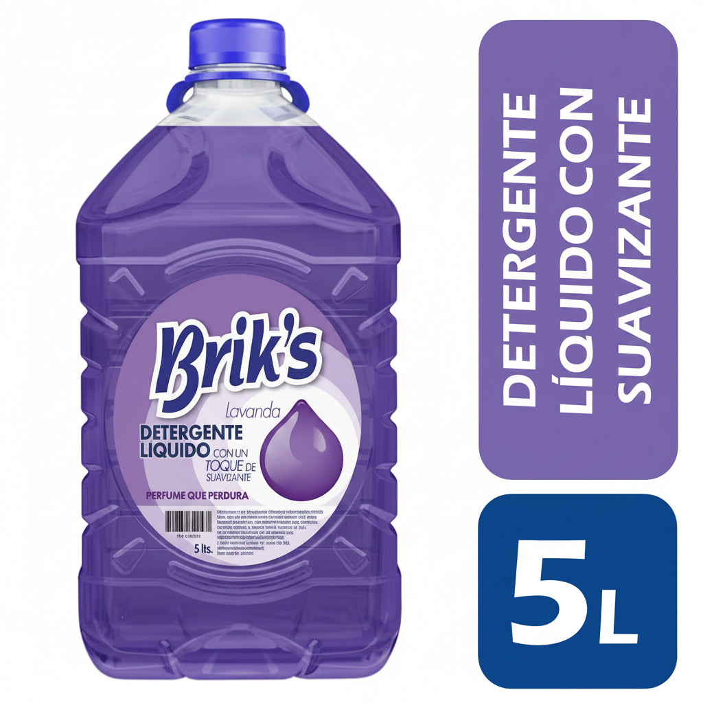 Detergente BRIK'S - Aromas Que Perduran morado de 5 litros