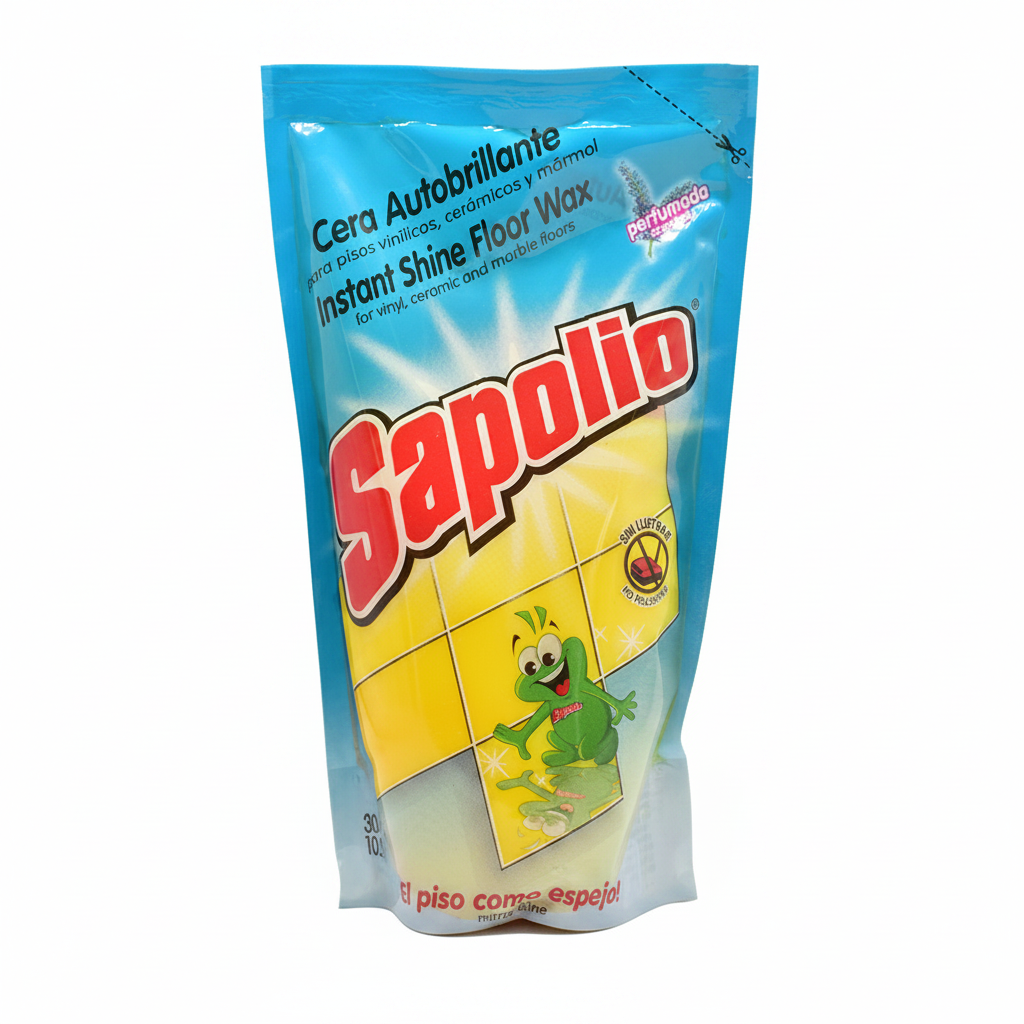 SAPOLIO Cera Líquida Amarilla Autobrillante para Pisos 300ml