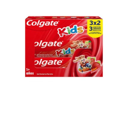 Colgate Pasta de dientes Kids frutilla de 50 gr x 3 unidades