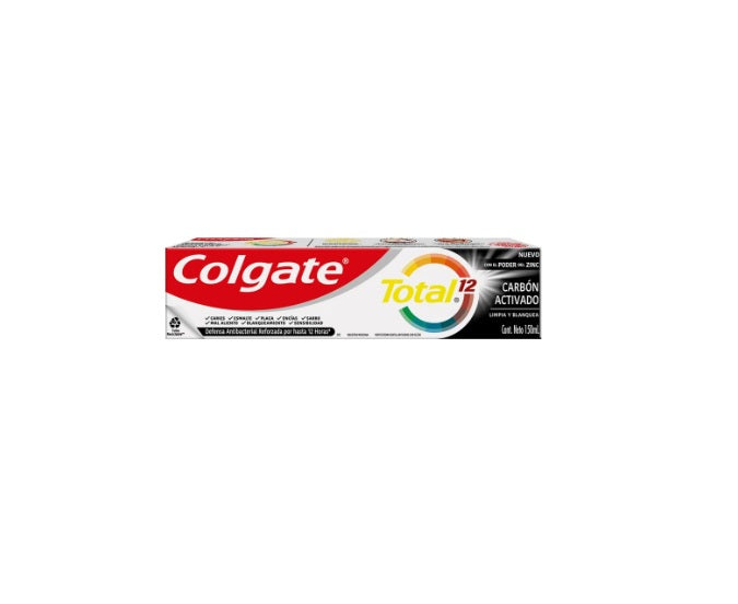Colgate Pasta de dientes Total 12 con Carbón activado 150 ml