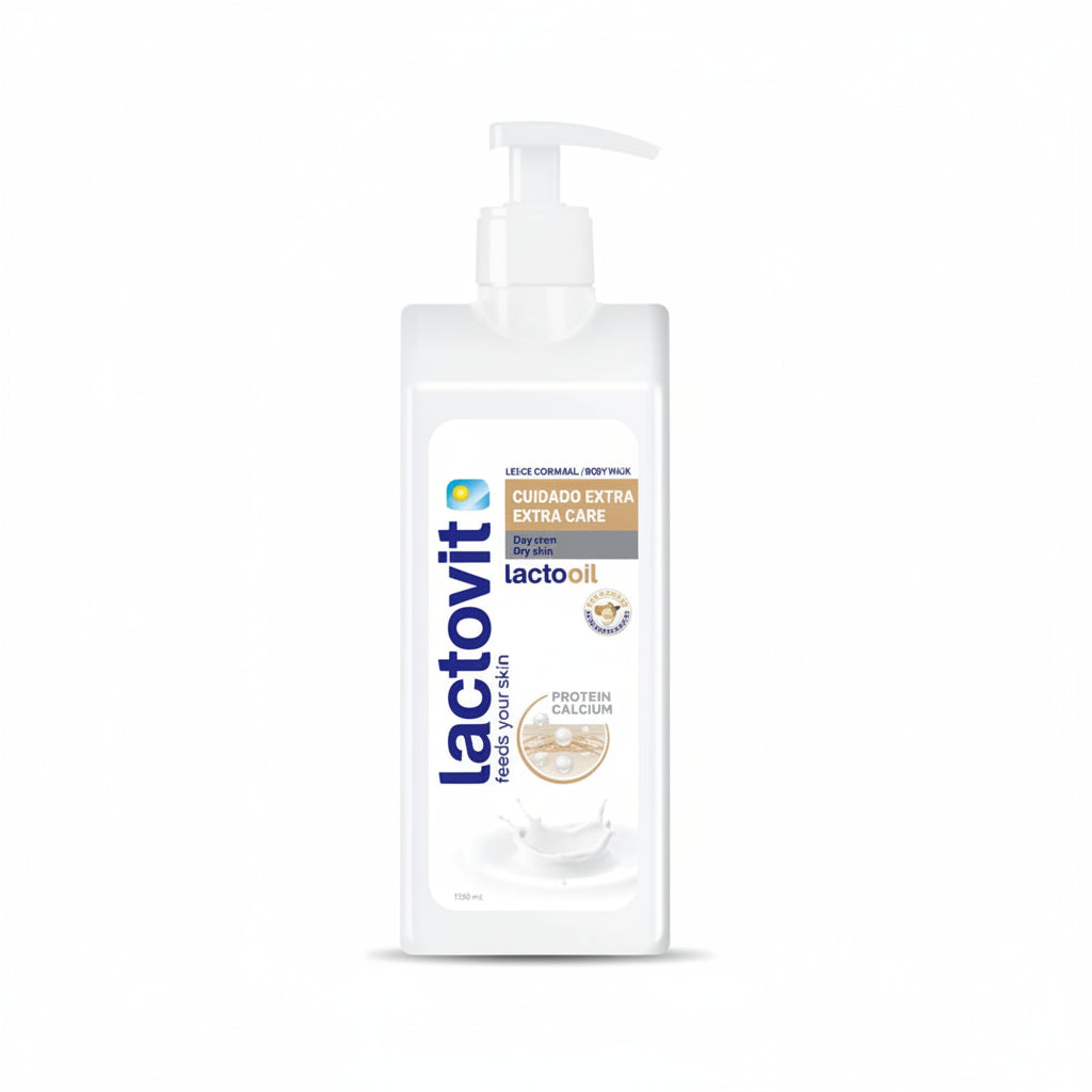 LACTOVIT Crema corporal piel seca de Almendras Protein Calcium 400 ml