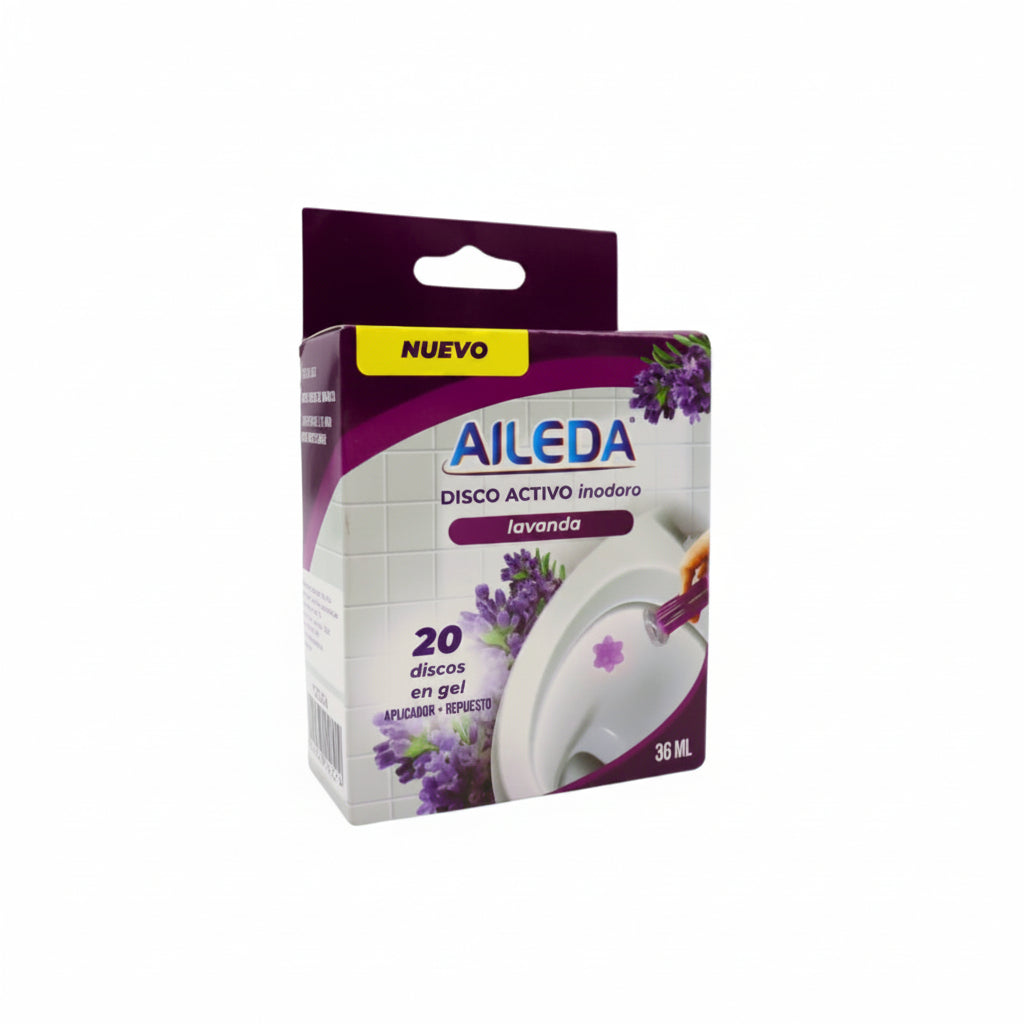 AILEDA Disco Activo para Inodoro Esencia Lavanda 20 Unidades