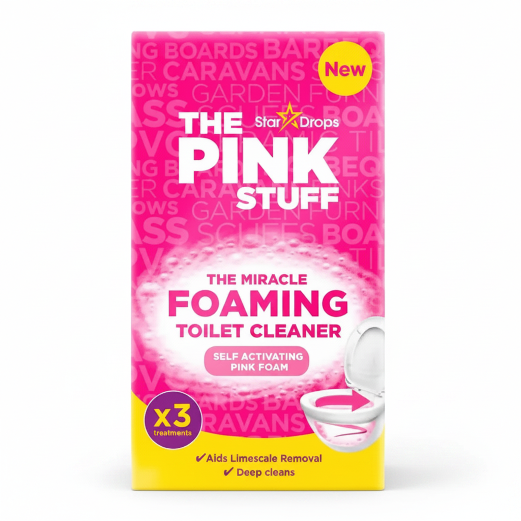 THE PINK STUFF Espuma Activa Limpia Inodoros - 3 Sobres de 100gr