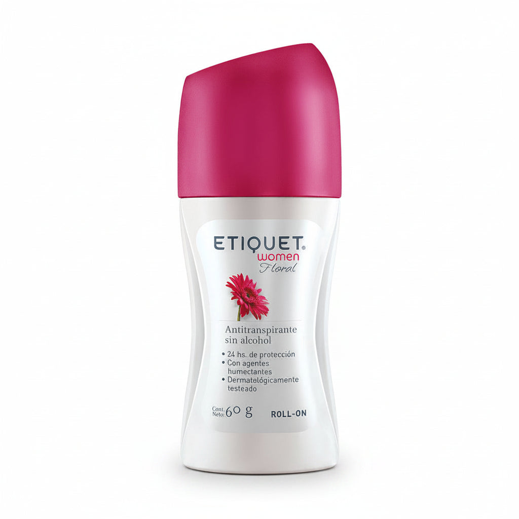 ETIQUET Desodorante Roll On Mujer Floral Sin Alcohol (60 g)
