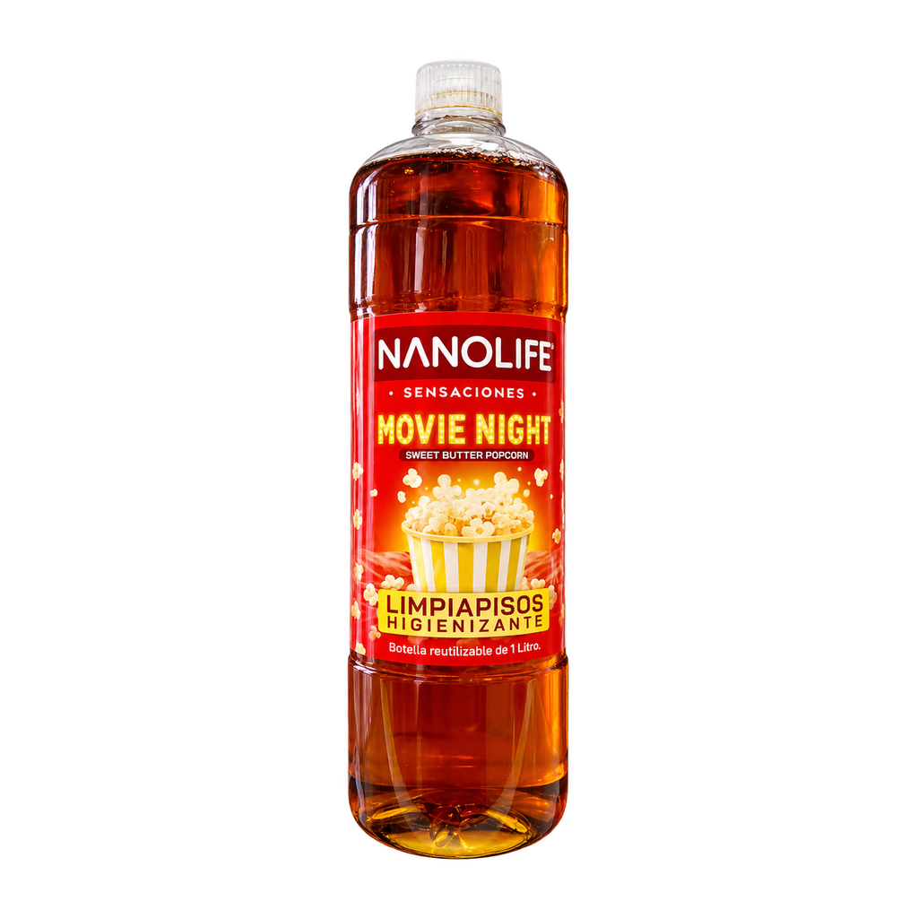 Limpiapisos higienizante Nanolife Movie Night Sweet Butter Popcorn de 1 litro