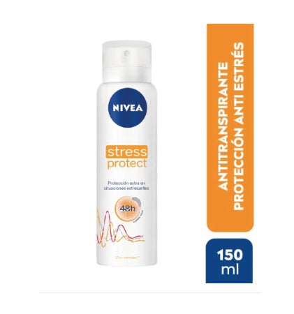 Desodorante NIVEA Mujer Spray Stress Protect Lata, 150 ml