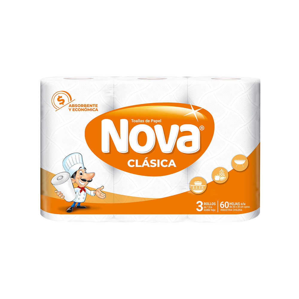TOALLA NOVA Clásica x 3