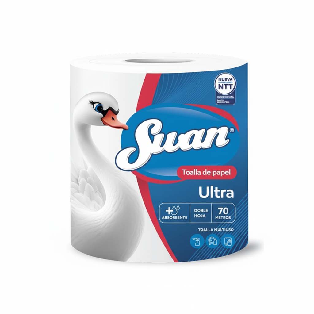 SWAN Toalla de Papel Doble Hoja Ultra 70mts