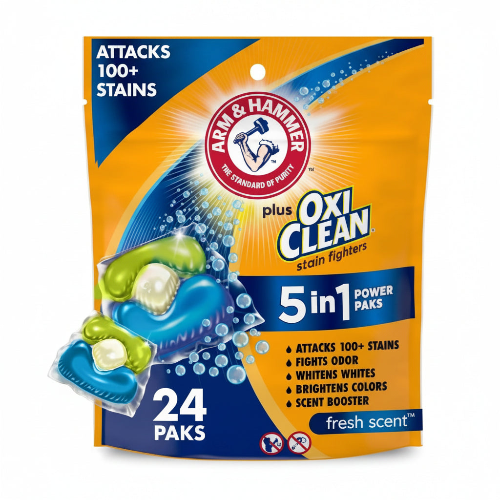 ARM & HAMMER Detergente en Cápsulas 5 en 1 24 Unidades