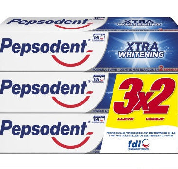 Pasta de dientes Xtra Whitening Pepsodent 3 un. 90 gr cada una