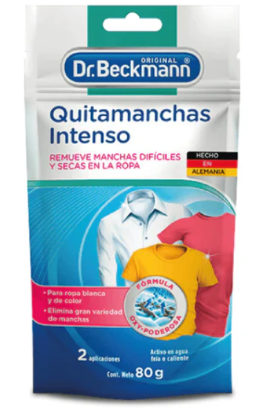 Quitamanchas Intenso Ropa 80 gr Dr. Beckmann (Para 2 lavados)