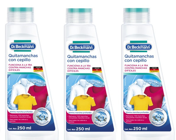 Quitamanchas Prelavado con Cepillo 3 x 250 cc Dr. Beckmann
