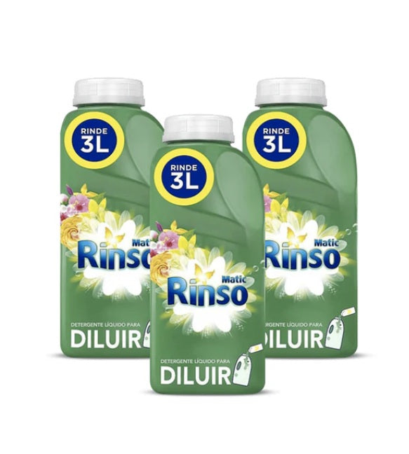 Detergente Liquido Para Diluir RINSO 3 x 500 cc - Rinde 3 lts