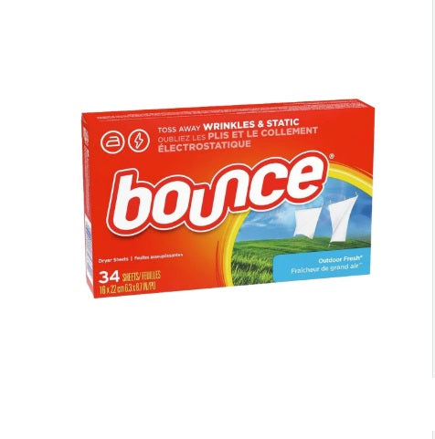 Toallitas Suavizantes Anti Estática para Secadora Bounce (34 unidades)