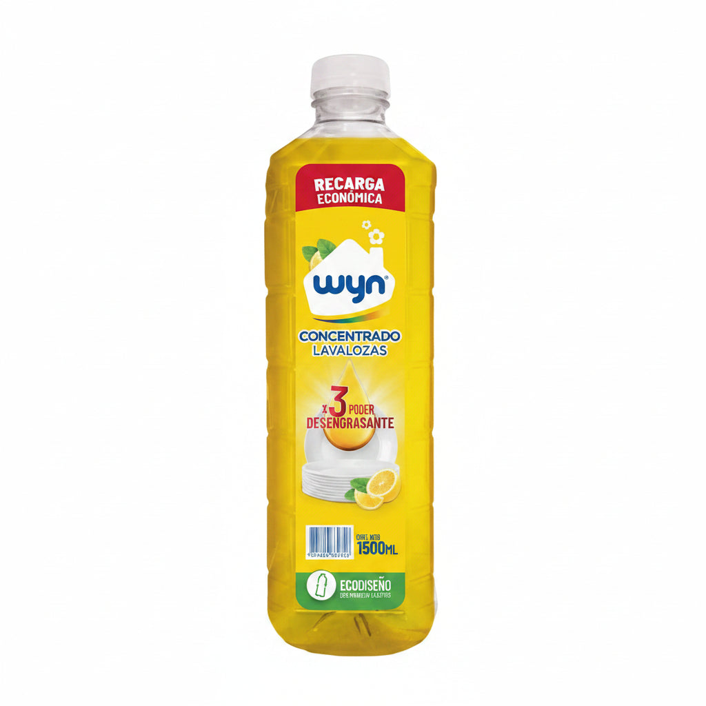 WYN Recarga Lavalozas Esencia Limon 1.5lt