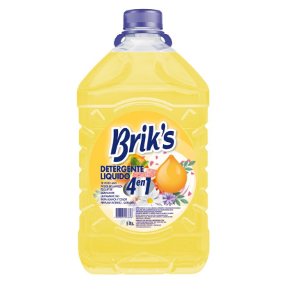 NUEVO Detergente Brik´s 4 en 1 Amarillo 5 Litros