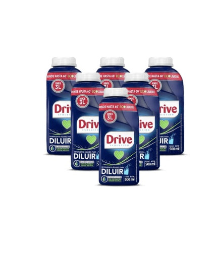 Detergente Liquido DRIVE Para Diluir 6 x 500 cc
