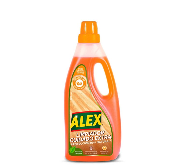 Alex Limpiador Cuidado Extra Esencia Naranja Pisos Flotantes 750 Ml