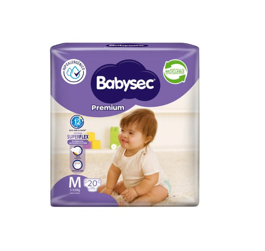 Pañales de Bebé Babysec Premium 20 unidades talla M