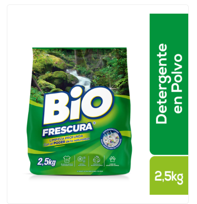 Bio frescura Detergente en Polvo Bosque Nativo Bolsac 2,5 kg