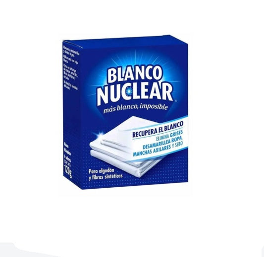 Quitamanchas en polvo para ropa blanca Blanco Nuclear Iberia 120 gr (6 sobres)