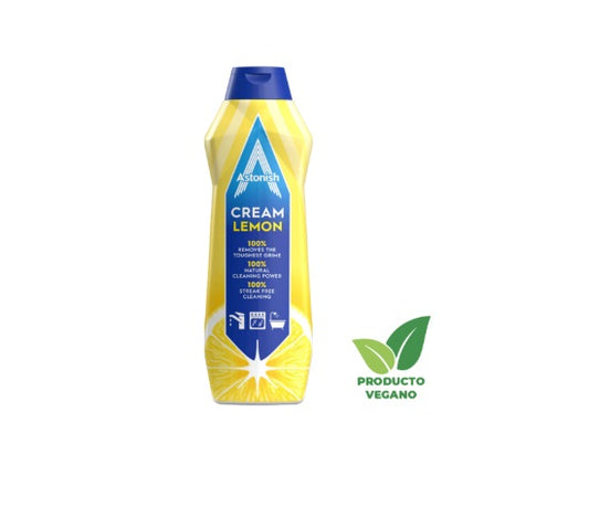 Limpiador Multiuso en Crema con aroma a Limón 500 ml Astonish - 🌱 🇬🇧 Producto Vegano del Reino Unido