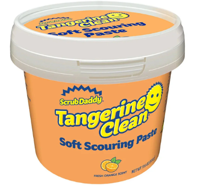 Tangerine Clean Scrub Daddy, Pasta limpiadora multiusos 500 gr, para todo tipo de suciedades difíciles