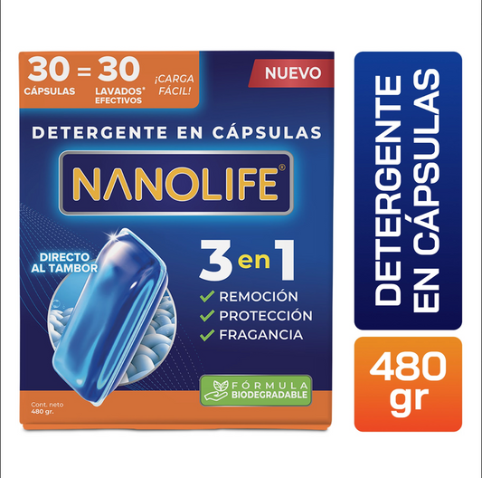 Nanolife Detergente en Cápsulas x 30 unidades