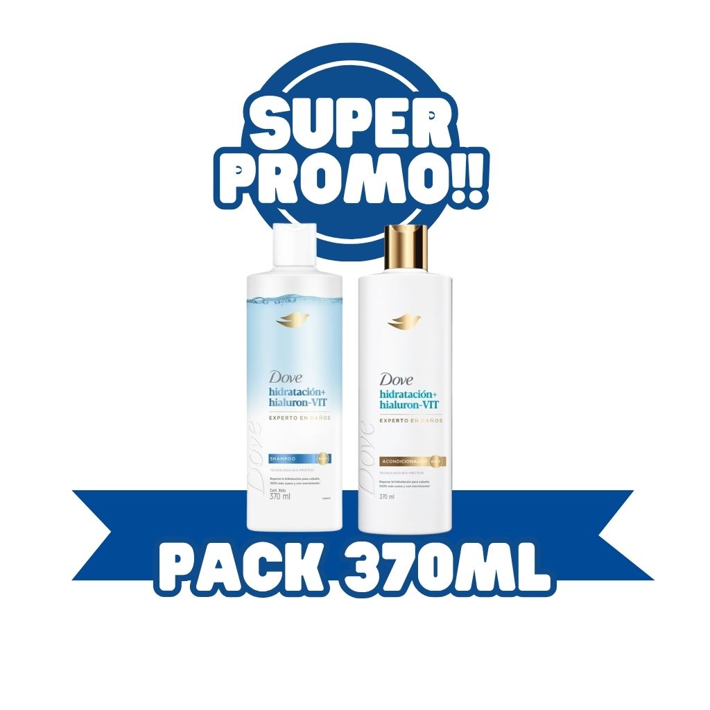 DOVE Shampoo + Acondicionador Hialuron VIT  370 ML
