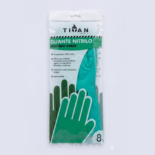 Guante nitrilo flocado T/7/8
