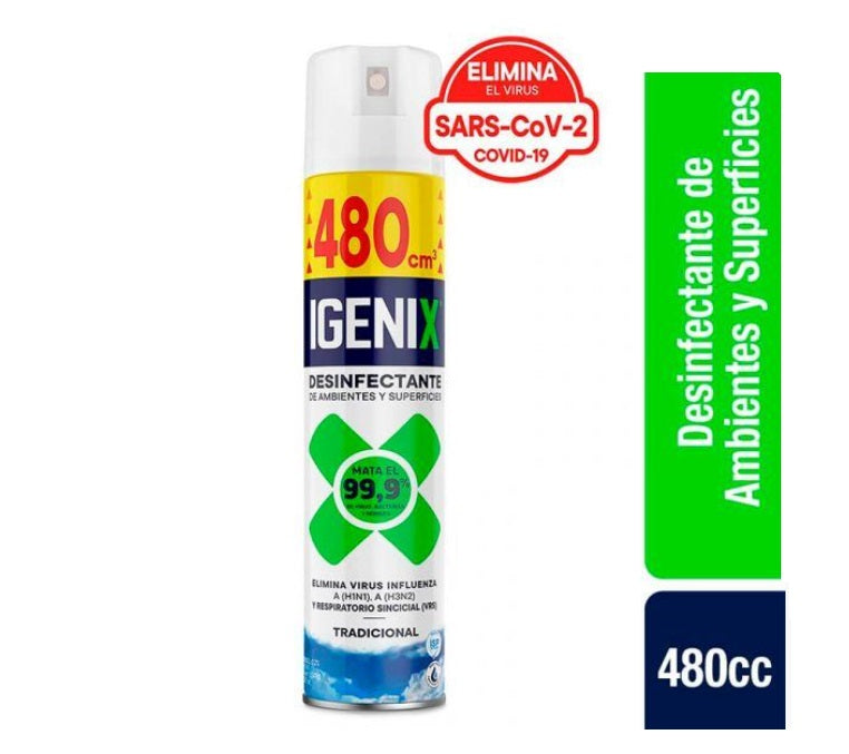 Desinfectante en Aerosol 480cc / Tradicional – Igenix