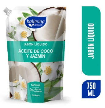 JABÓN BALLERINA ACEITE DE COCO Y JAZMÍN 750 ML