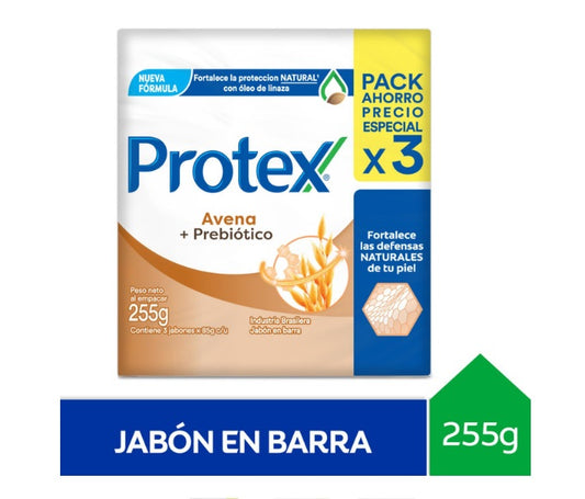 Protex Jabón Barra Avena 3 X 85 Gr