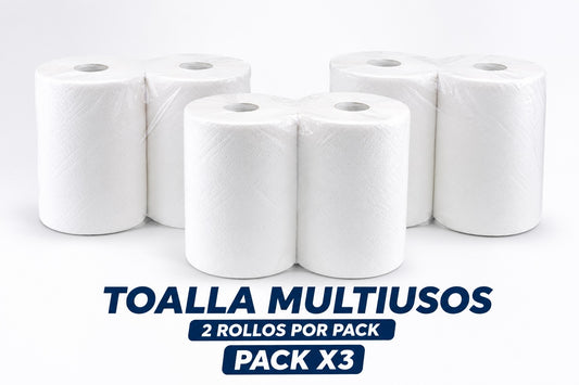 CYL Toalla Papel 2 Rollos 250 mts Pack de 3