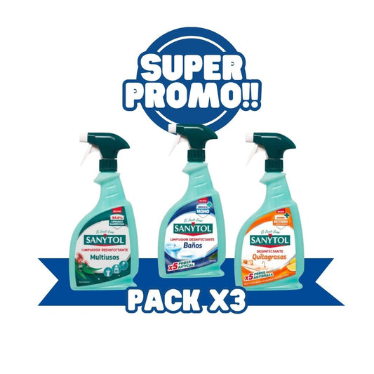SANYTOL Pack Limpieza Completa Multiuso 3 x 750ml